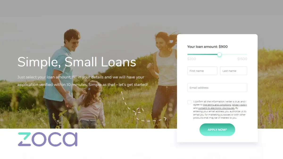zoca loans homepage